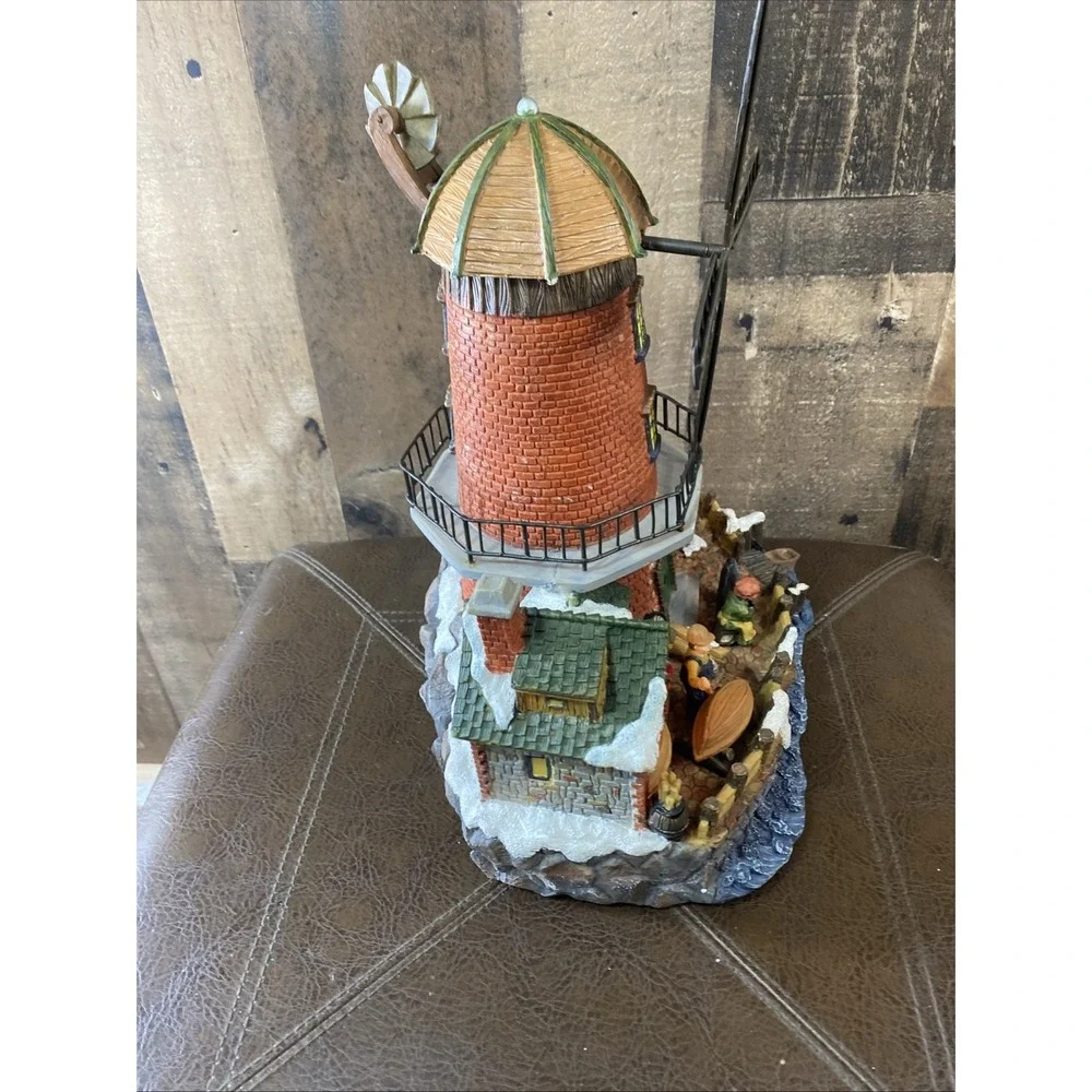 VTG‎ 2004 Holiday House Fiber Optic Windmill Lighthouse Christmas Village Works